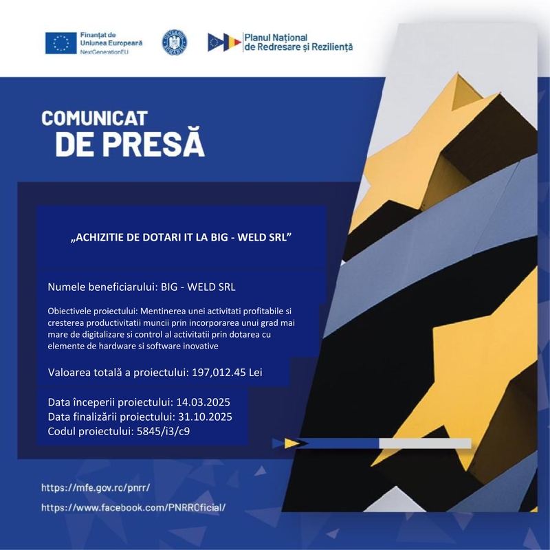 Comunicat website propriu BW